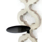 Geometric Lattice Wooden Frame Metal Candle Holder Set Of 2 White