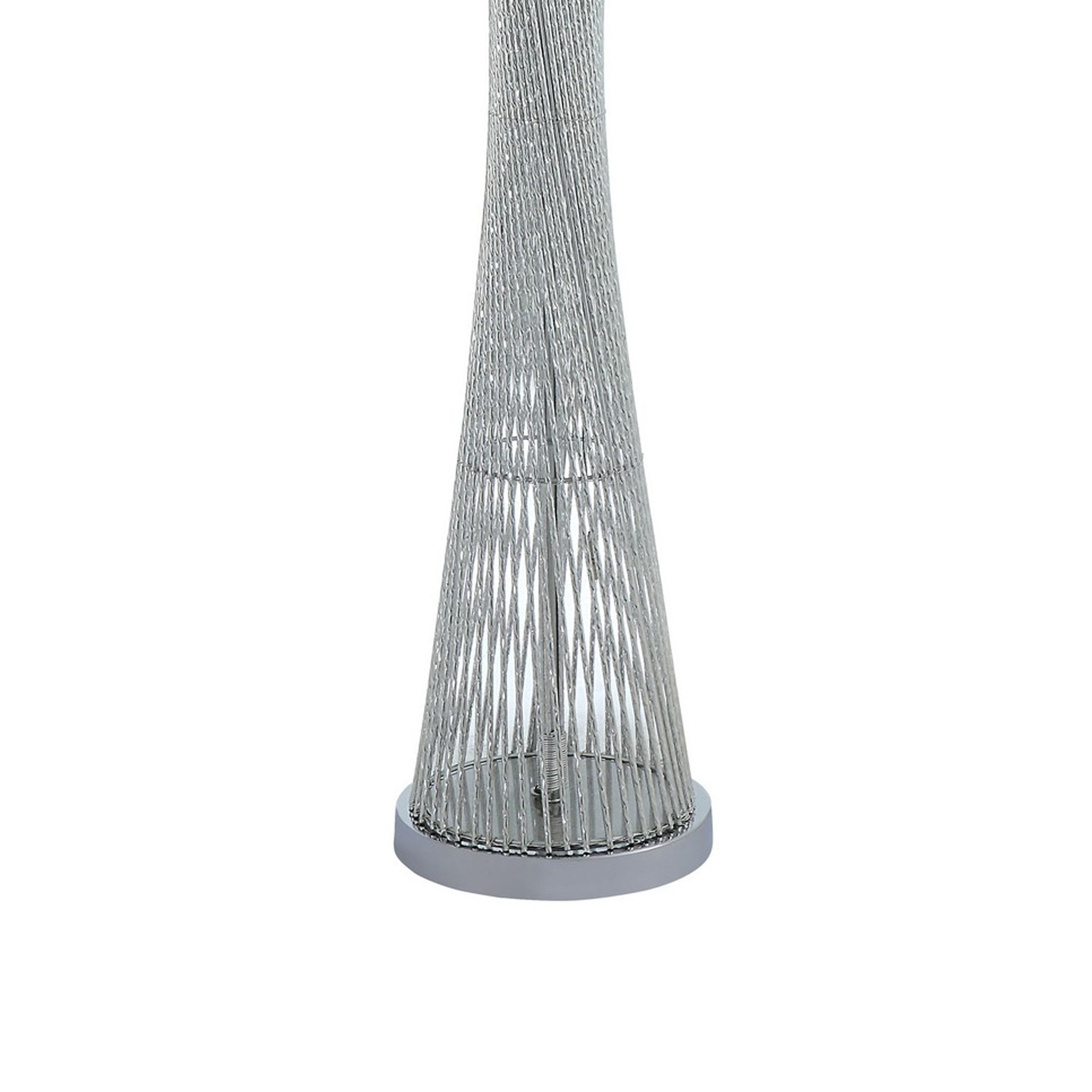 Hourglass Floor Lamp With Filament Styled Rods Structure Silver-zoom-4