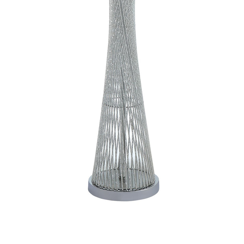 Hourglass Floor Lamp With Filament Styled Rods Structure Silver-zoom-