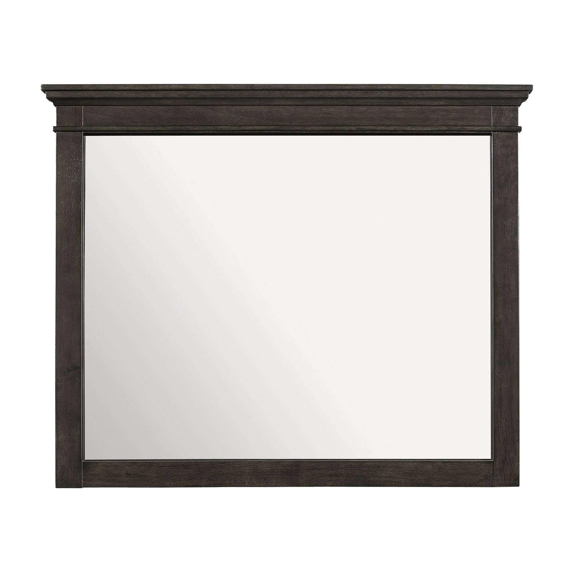 35 X 42 Inch Rectangular Wood Frame Dresser Mirror, Molded Charcoal Gray-zoom-2