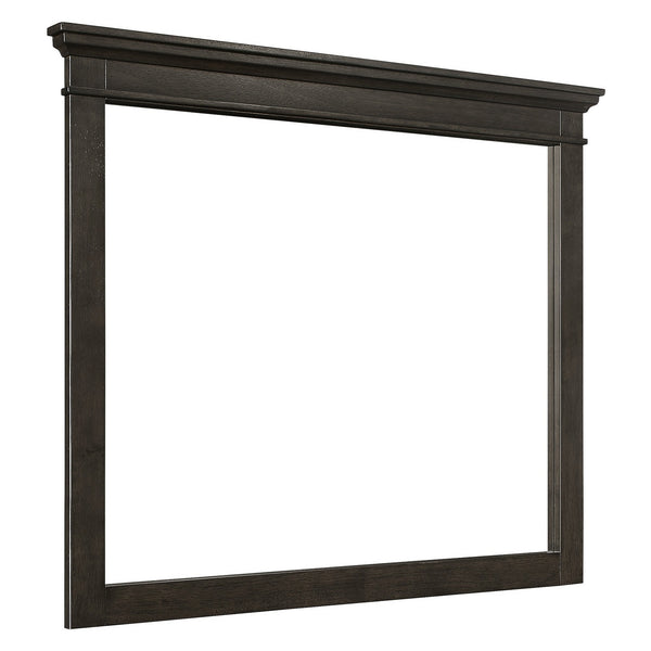35 X 42 Inch Rectangular Wood Frame Dresser Mirror, Molded Charcoal Gray