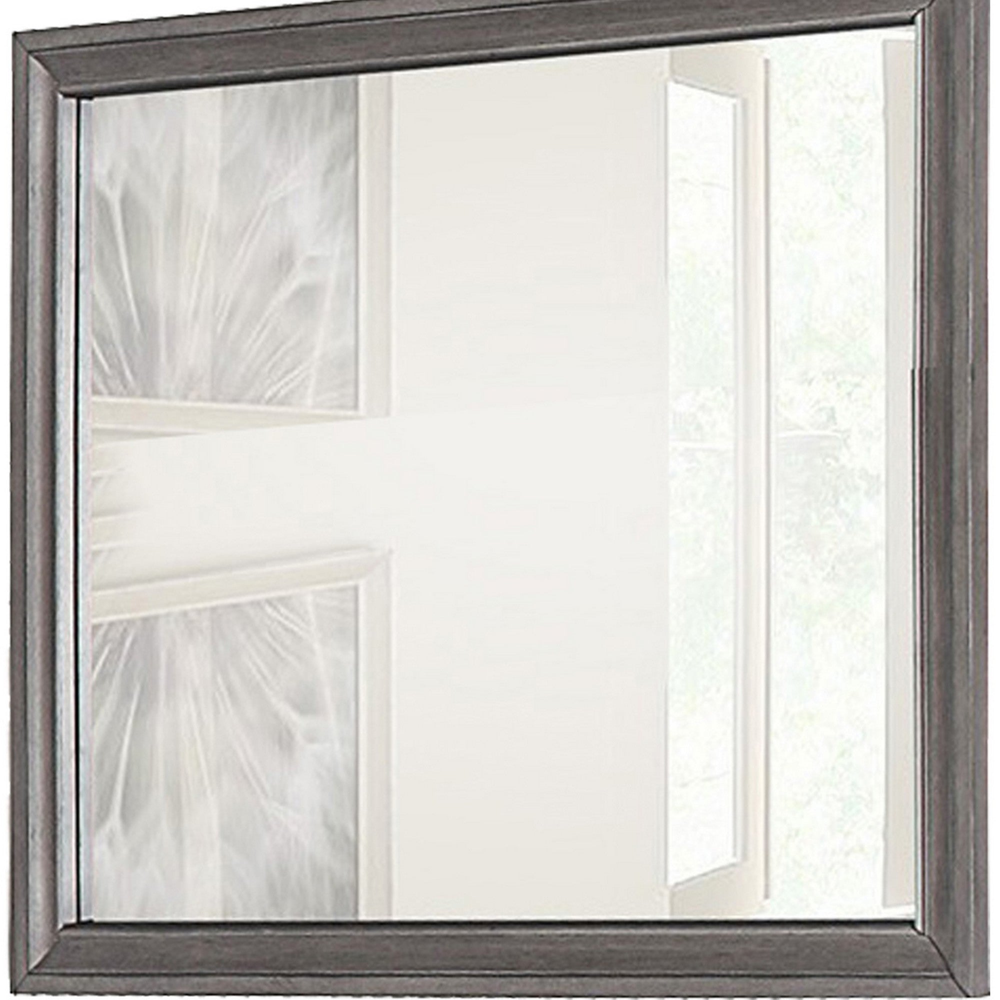 Rectangular Shape Wooden Encased Mirror With Molded Frame Brown-zoom-3
