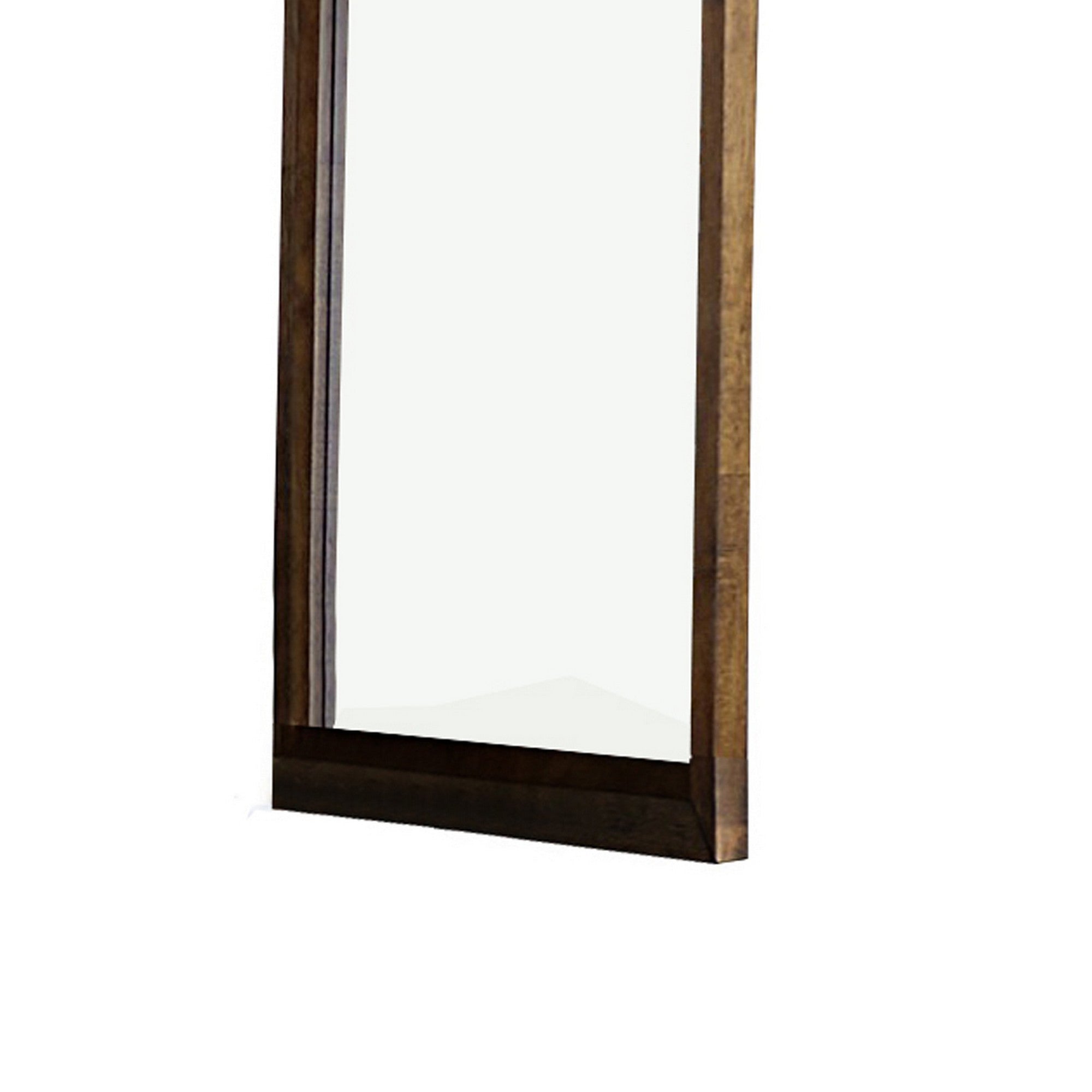 Transitional Rectangular Wooden Frame Mirror With Grain Details Brown-zoom-3