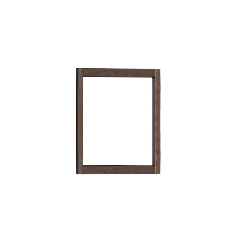 Rectangular Wooden Frame Mirror With Grain And Textured Details Brown-zoom-