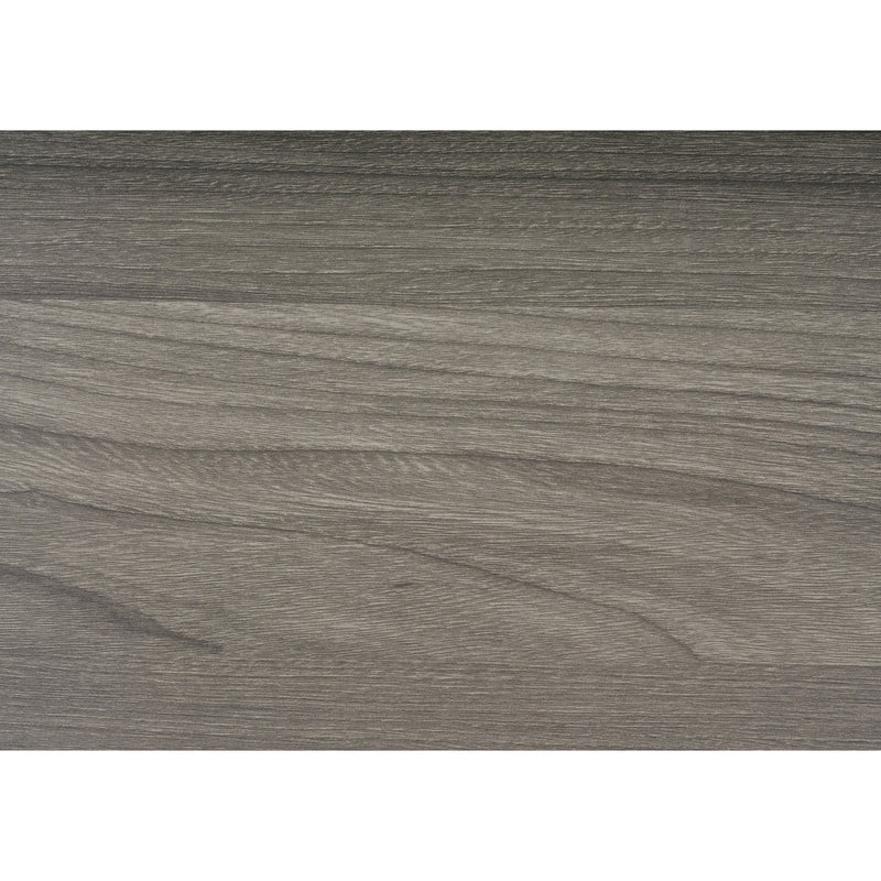 Square Wooden Frame Mirror With Grain Details Dark Gray And Silver-zoom-