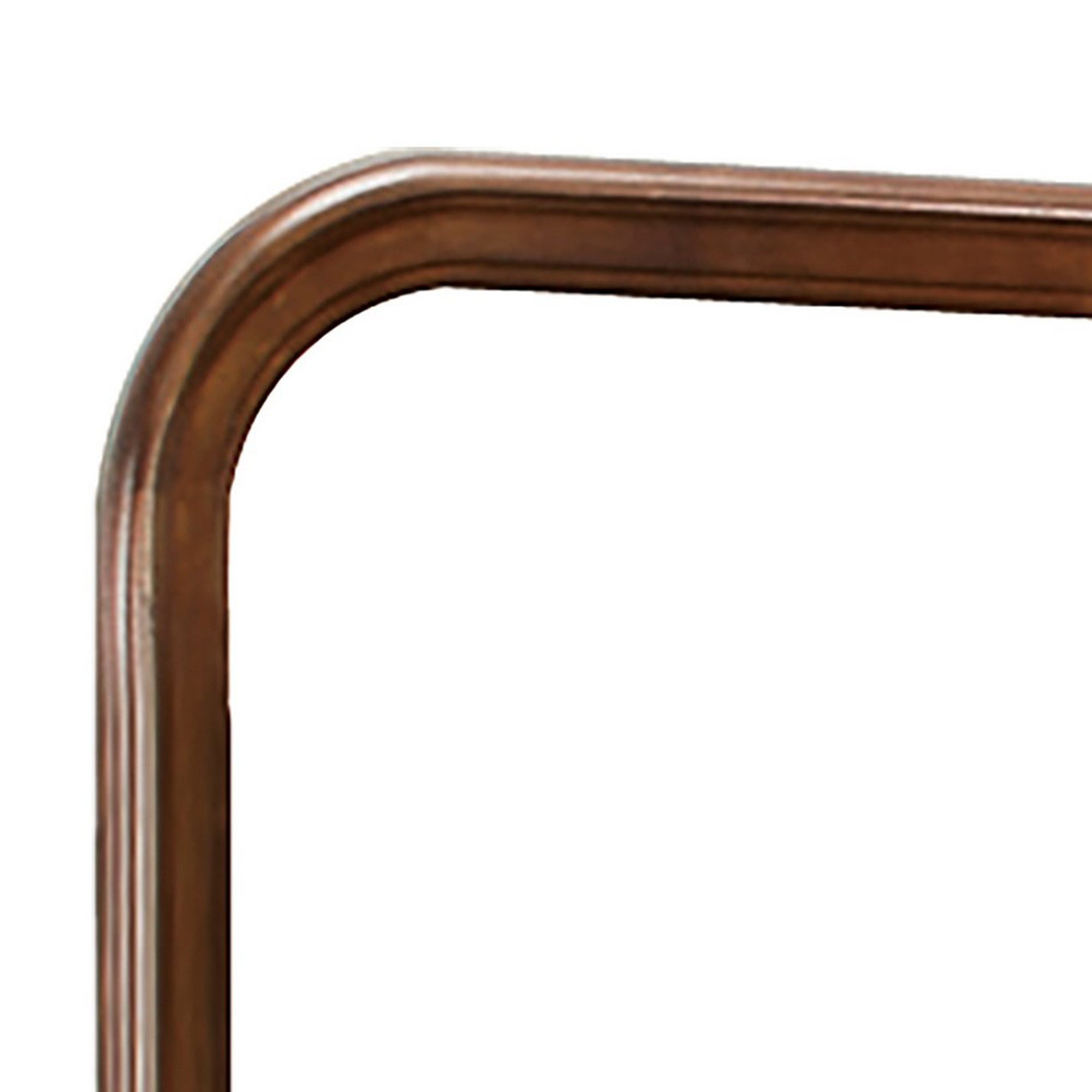 Arched Molded Design Wooden Frame Mirror Cherry Brown And Silver-zoom-2