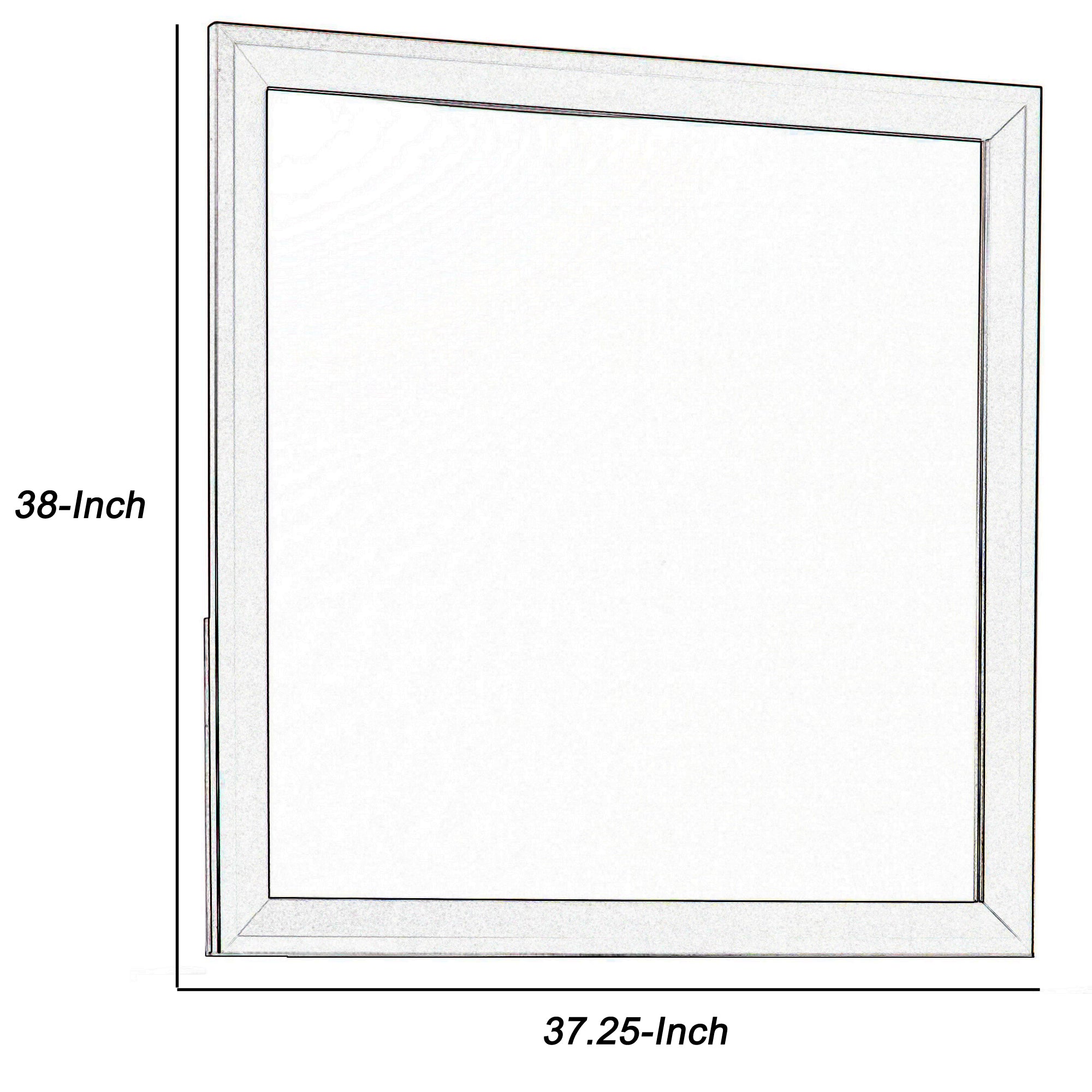 Square Wooden Frame Mirror With Mounting Hardware Cherry Brown And Silver-zoom-3