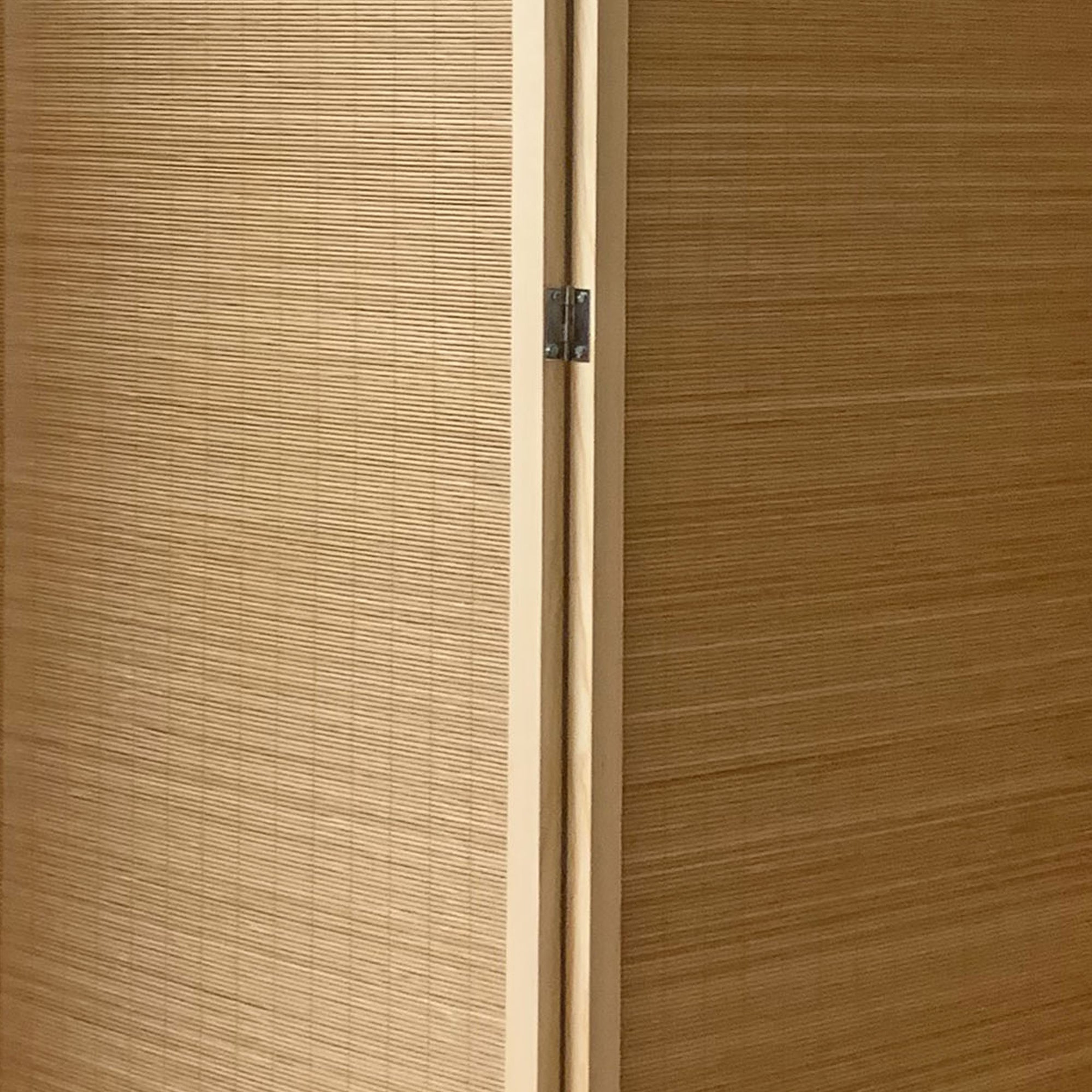 4 Panel Bamboo Shade Roll Room Divider, Natural Brown-zoom-4