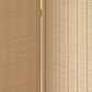 3 Panel Bamboo Shade Roll Room Divider, Beige