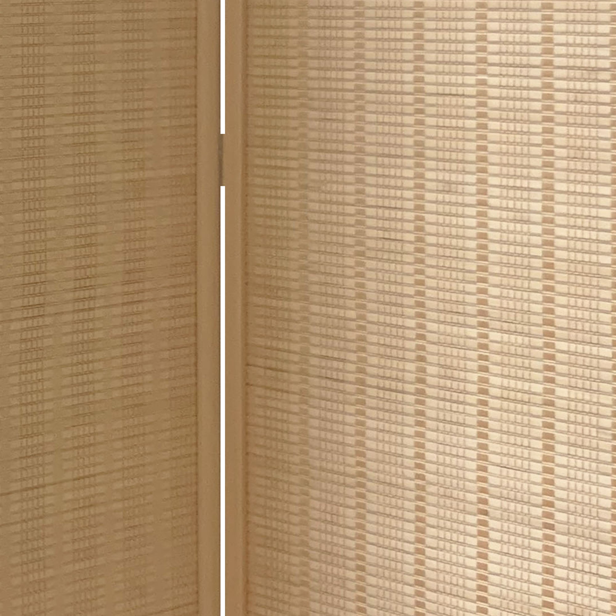 4 Panel Bamboo Shade Roll Room Divider, Beige-zoom-4