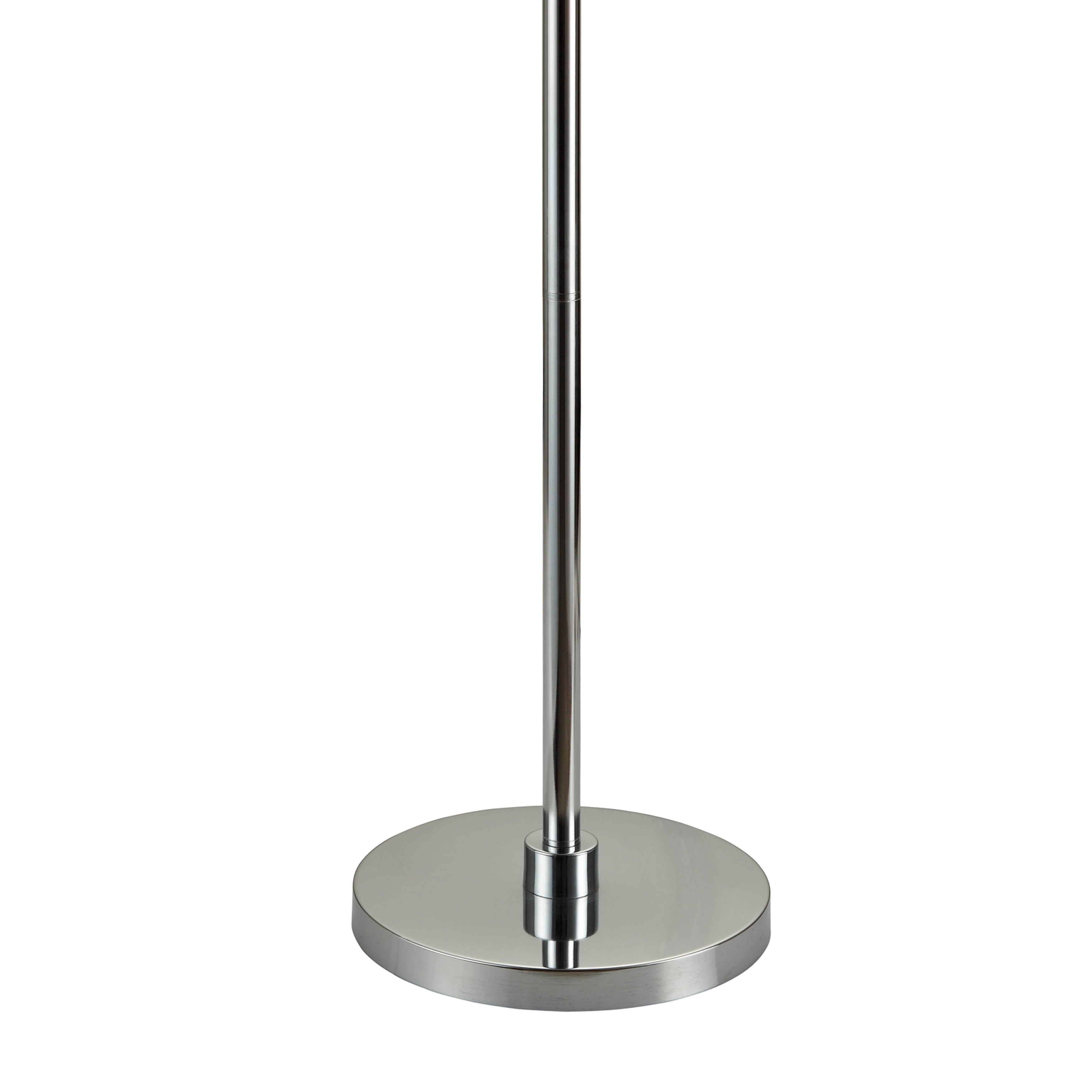 Round Fabric Wrapped Floor Lamp With Crystal Inlay Gray And Silver-zoom-3