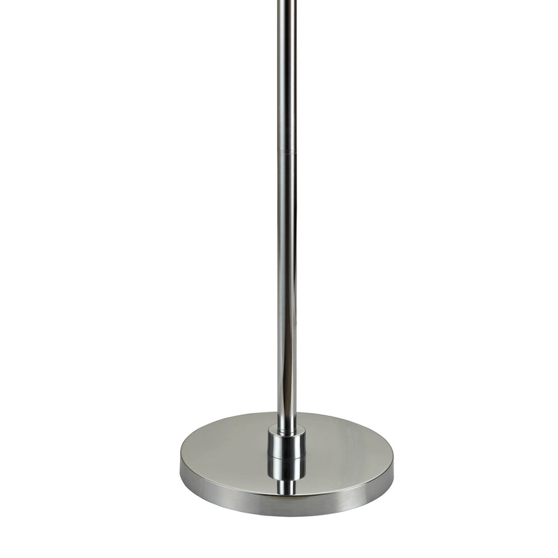 Round Fabric Wrapped Floor Lamp With Crystal Inlay Gray And Silver-zoom-