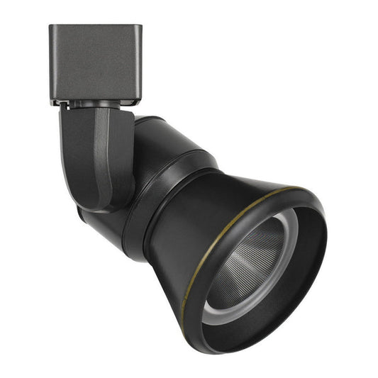 10W Integrated LED Metal Track Fixture with Cone Head Dark Black