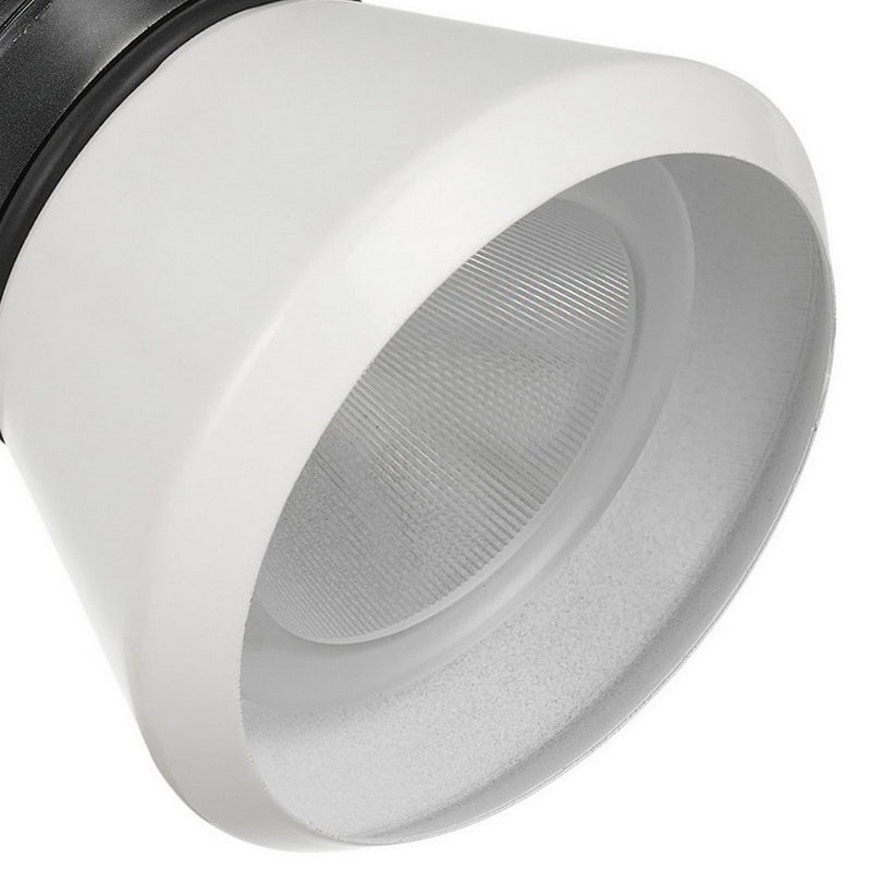 10W Integrated LED Metal Track Fixture with Cone Head Black and White-zoom-