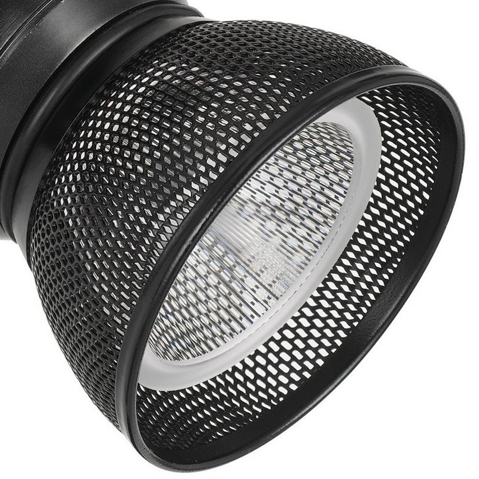 10W Integrated LED Metal Track Fixture with Mesh Head Black-zoom-4
