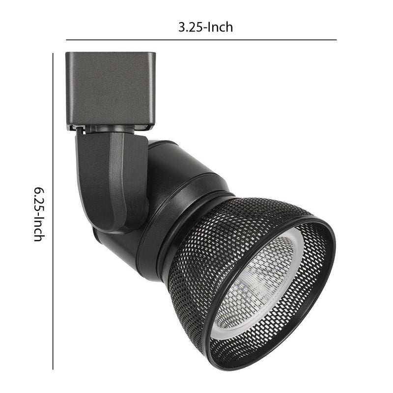 10W Integrated LED Metal Track Fixture with Mesh Head Black-zoom-