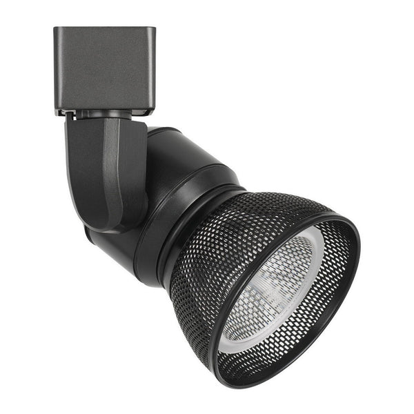 10W Integrated LED Metal Track Fixture with Mesh Head Black