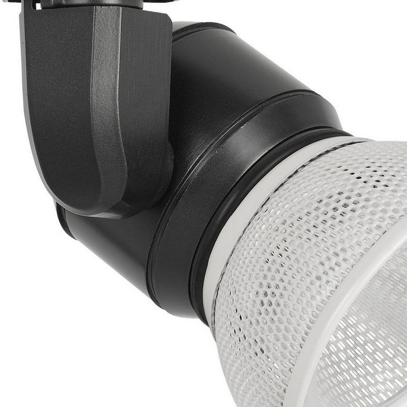 10W Integrated LED Metal Track Fixture with Mesh Head Black and White-zoom-