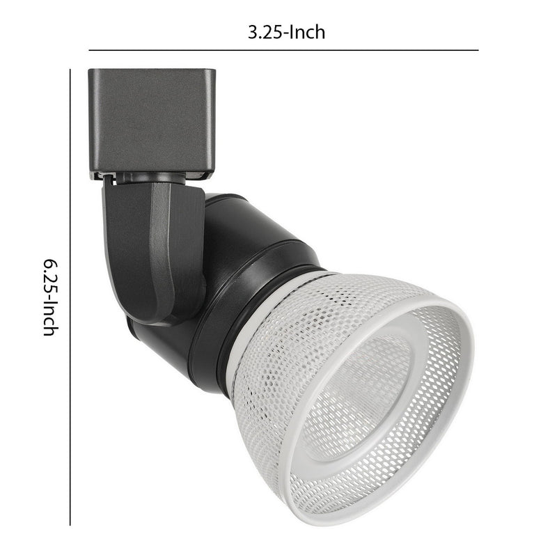 10W Integrated LED Metal Track Fixture with Mesh Head Black and White-zoom-