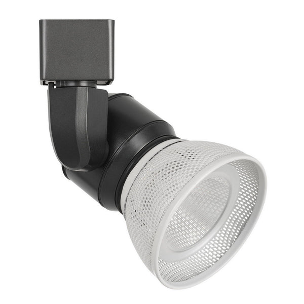 10W Integrated LED Metal Track Fixture with Mesh Head Black and White