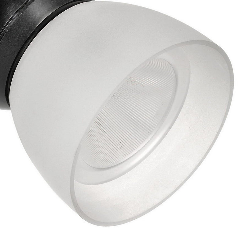 10W Integrated LED Track Fixture with Polycarbonate Head Black and White-zoom-