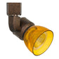 10W Integrated LED Track Fixture with Polycarbonate Head Bronze and Yellow