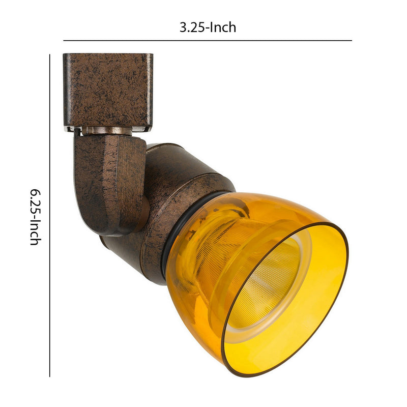 10W Integrated LED Track Fixture with Polycarbonate Head Bronze and Yellow-zoom-