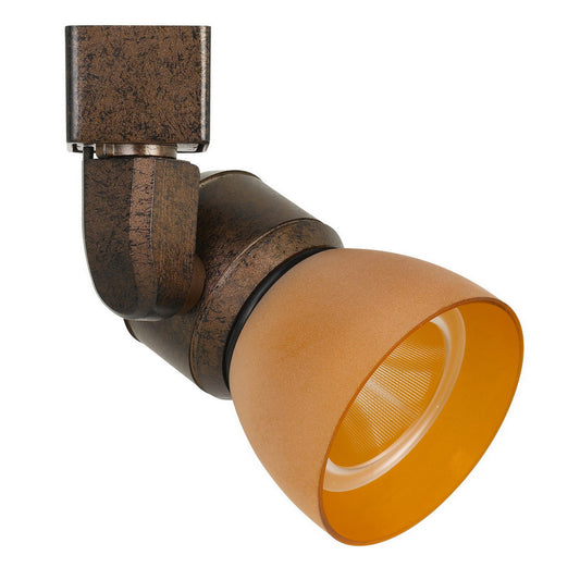 10W Integrated LED Track Fixture with Polycarbonate Head Bronze and Orange
