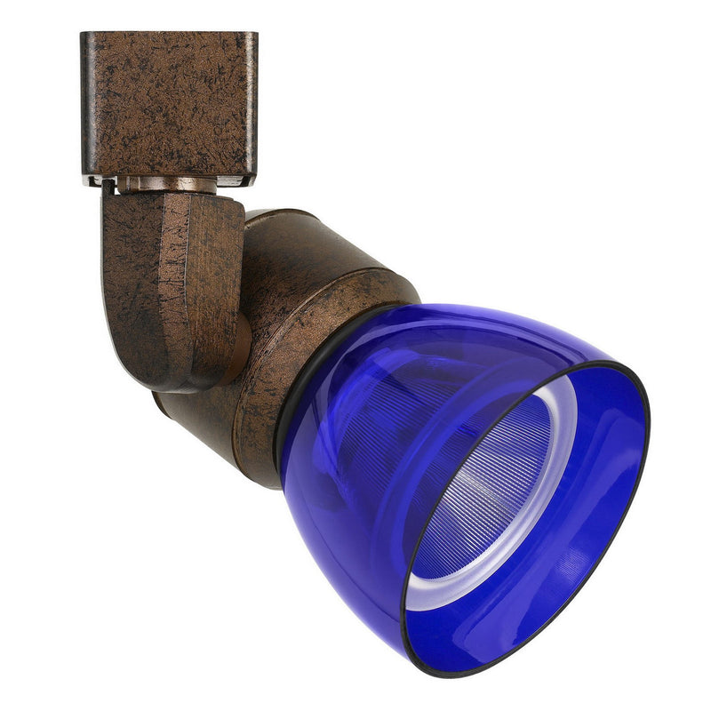 10W Integrated LED Track Fixture with Polycarbonate Head Bronze and Blue-zoom-