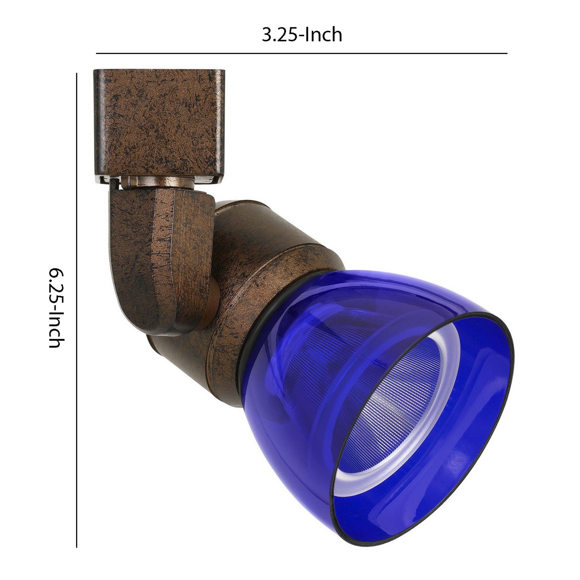 10W Integrated LED Track Fixture with Polycarbonate Head Bronze and Blue-zoom-5