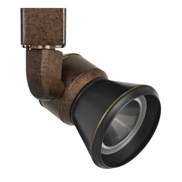 10W Integrated Cone Head LED Metal Track Fixture Black and Bronze