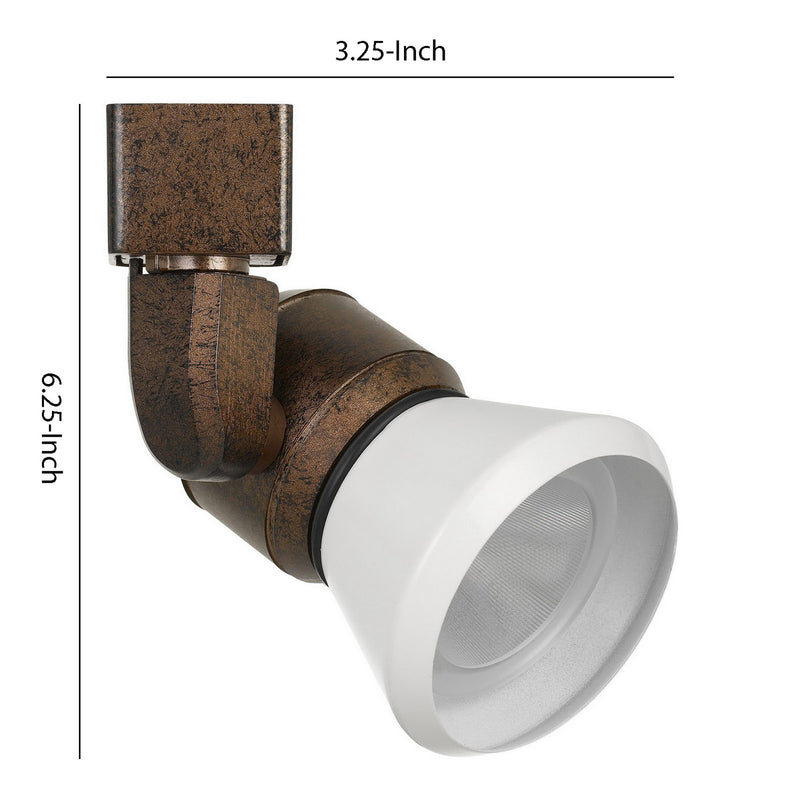 10W Integrated LED Metal Track Fixture with Cone Head Bronze and White-zoom-
