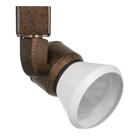 10W Integrated LED Metal Track Fixture with Cone Head Bronze and White