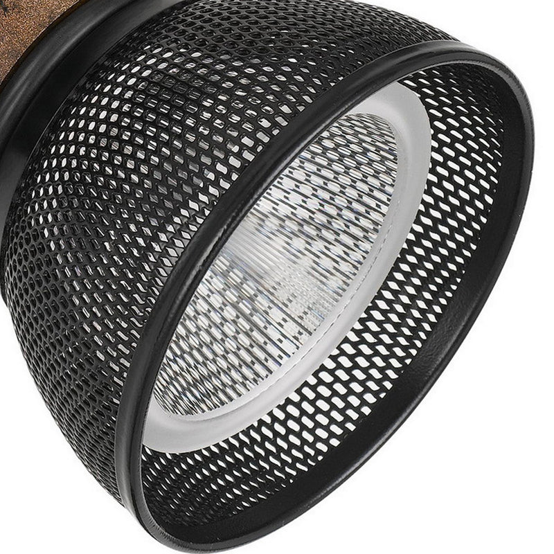 10W Integrated LED Metal Track Fixture with Mesh Head Bronze and Black-zoom-