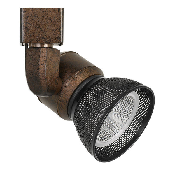 10W Integrated LED Metal Track Fixture with Mesh Head Bronze and Black