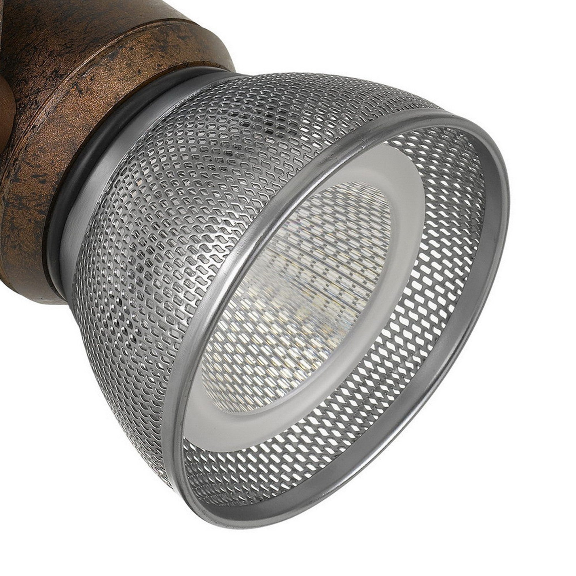10W Integrated LED Metal Track Fixture with Mesh Head Bronze and Silver-zoom-4