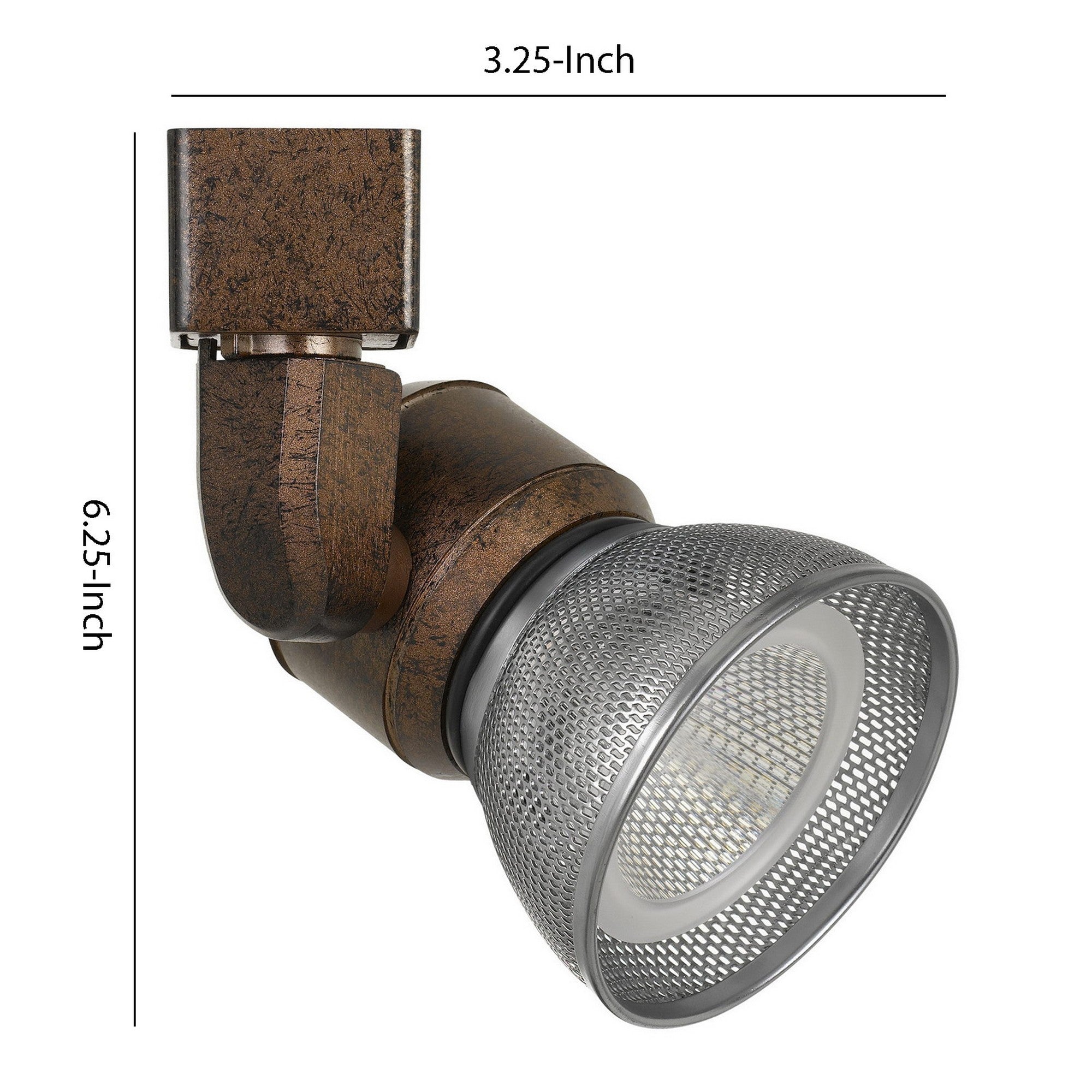 10W Integrated LED Metal Track Fixture with Mesh Head Bronze and Silver-zoom-5