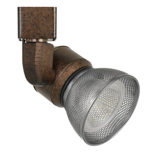10W Integrated LED Metal Track Fixture with Mesh Head Bronze and Silver