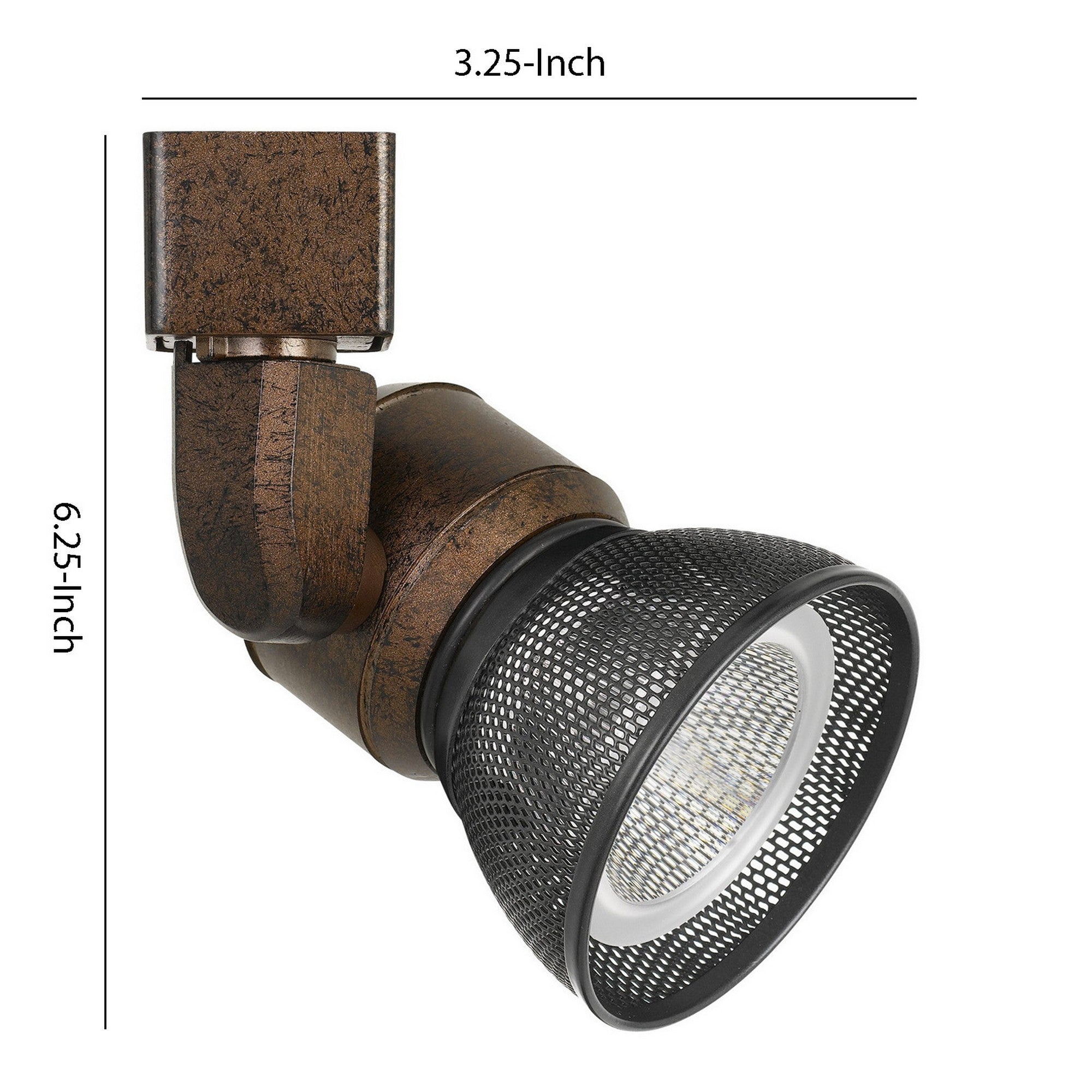 10W Integrated LED Metal Track Fixture with Mesh HeadBronze and Dark Black-zoom-5