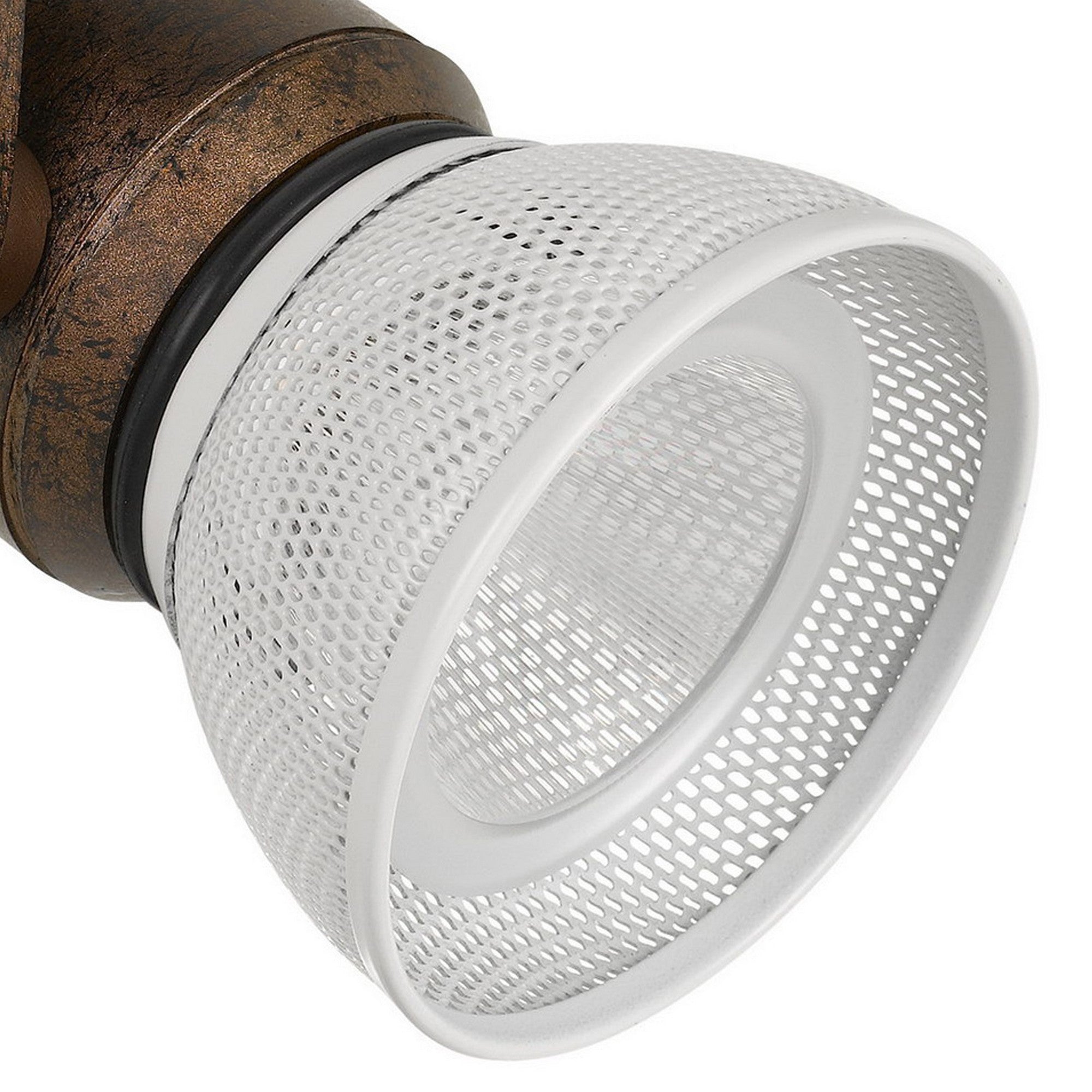 10W Integrated LED Metal Track Fixture with Mesh Head Bronze and White-zoom-4