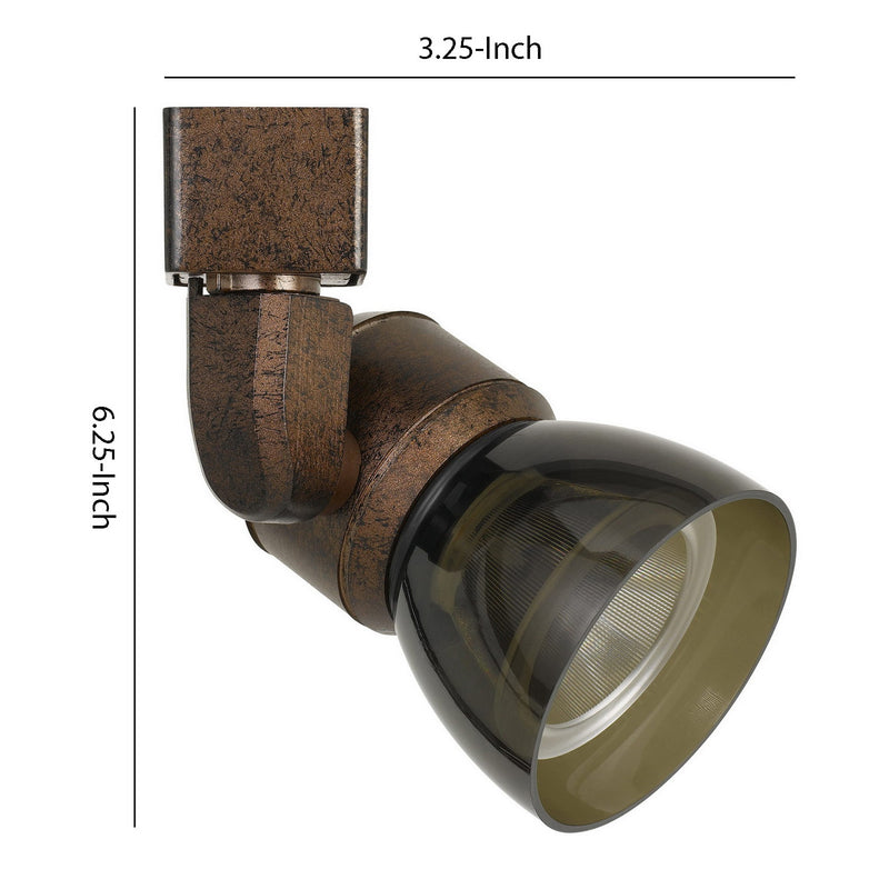 10W Integrated LED Track Fixture with Polycarbonate Head Bronze and Black-zoom-