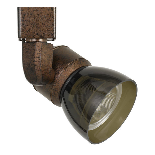 10W Integrated LED Track Fixture with Polycarbonate Head Bronze and Black