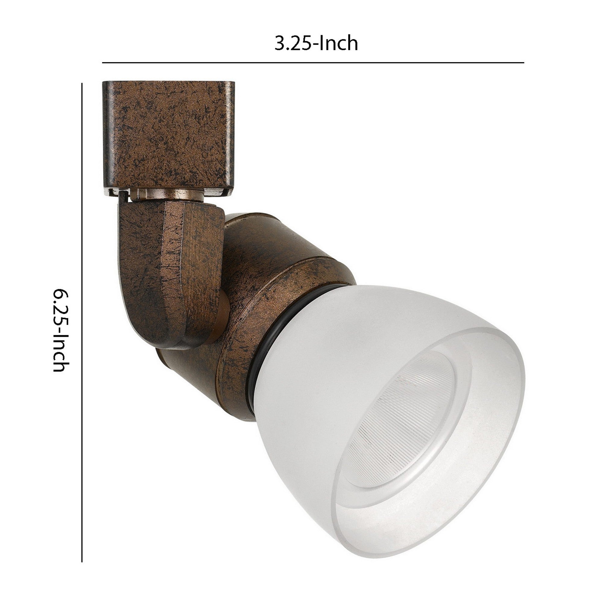 10W Integrated LED Track Fixture with Polycarbonate Head Bronze and White-zoom-5