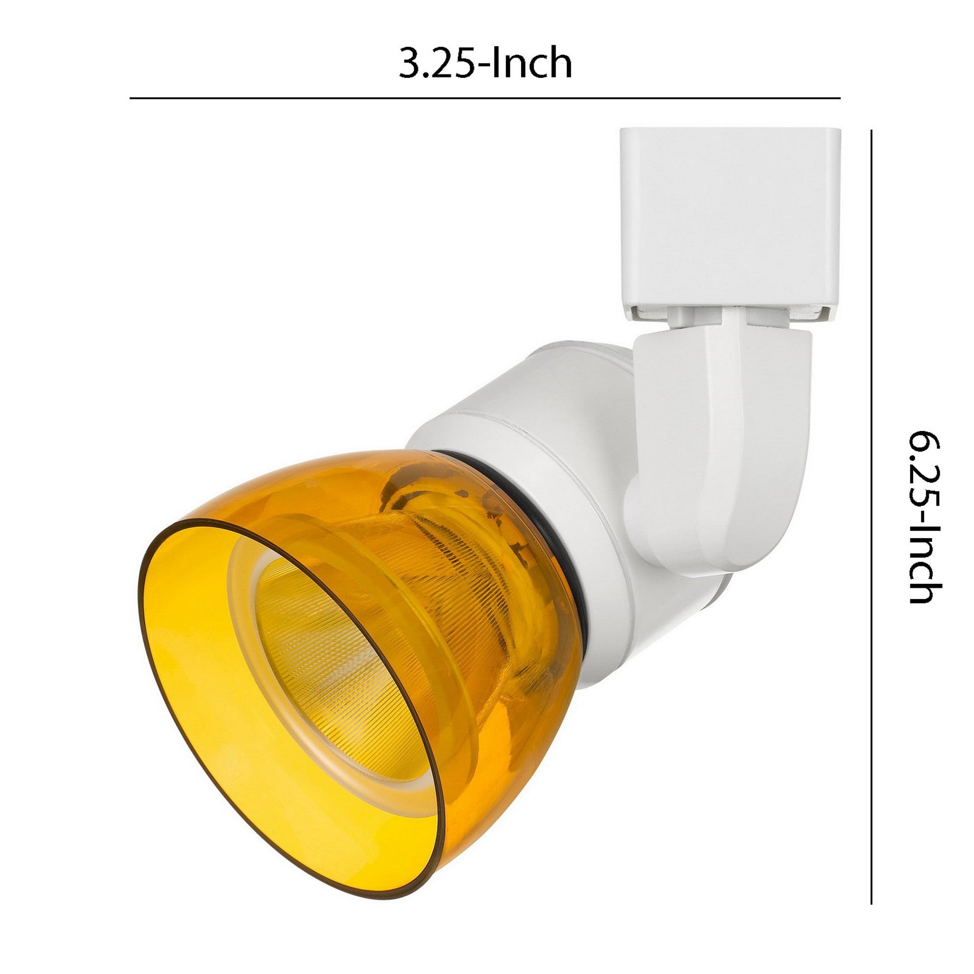 10W Integrated LED Track Fixture with Polycarbonate Head Yellow and White-zoom-5