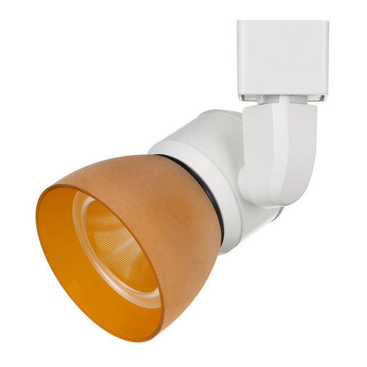 10W Integrated LED Track Fixture with Polycarbonate Head Orange and White