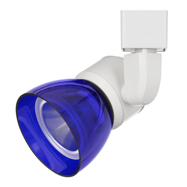 10W Integrated LED Track Fixture with Polycarbonate Head White and Blue