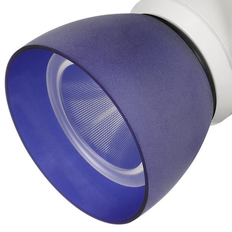 10W Integrated Metal and Polycarbonate LED Track Fixture White and Blue-zoom-