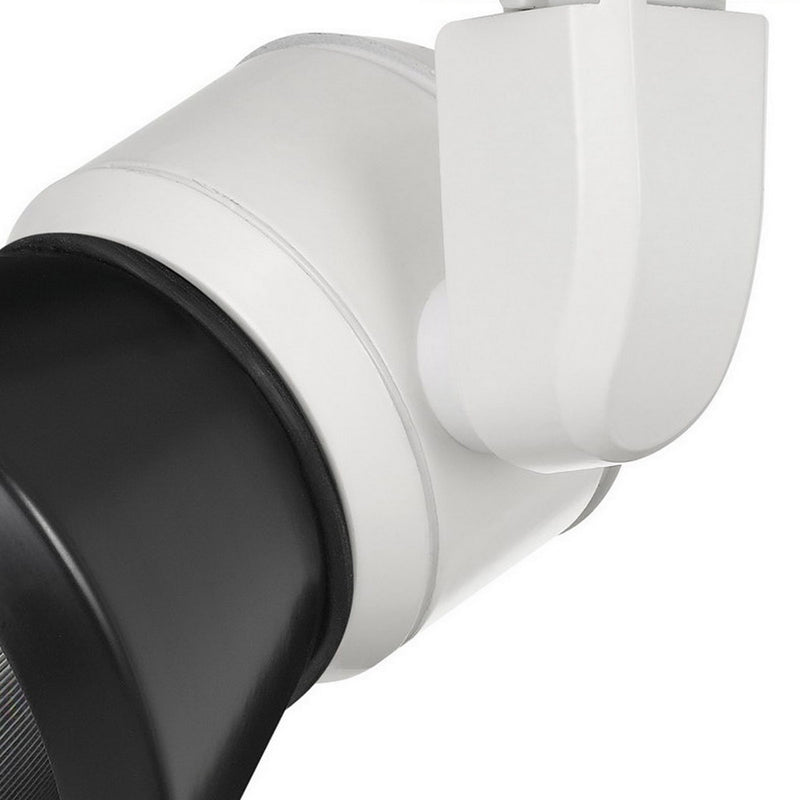 10W Integrated LED Metal Track Fixture with Cone Head White and Black-zoom-