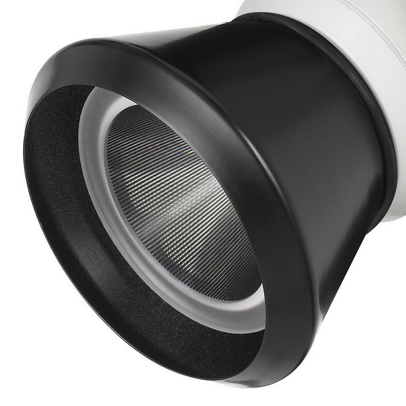 10W Integrated LED Metal Track Fixture with Cone Head White and Black-zoom-