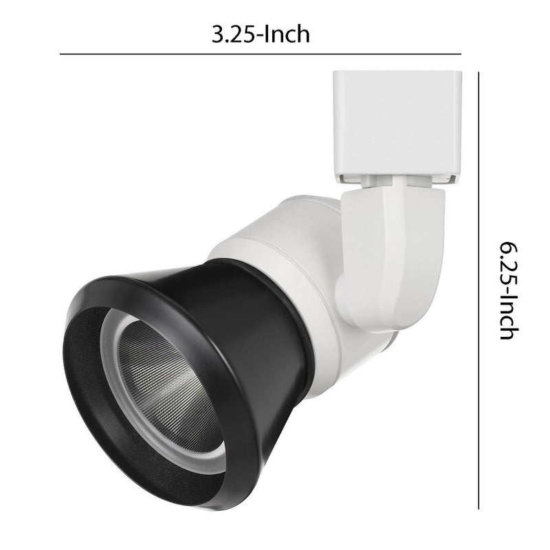 10W Integrated LED Metal Track Fixture with Cone Head White and Black-zoom-